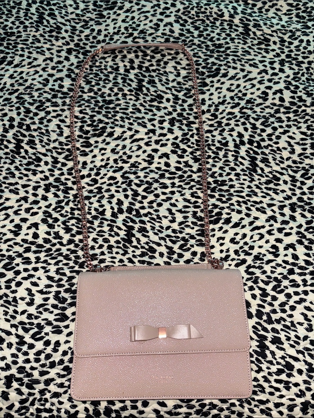 Ted Baker London Dusty Pink Bow-Front Crossbody Bag